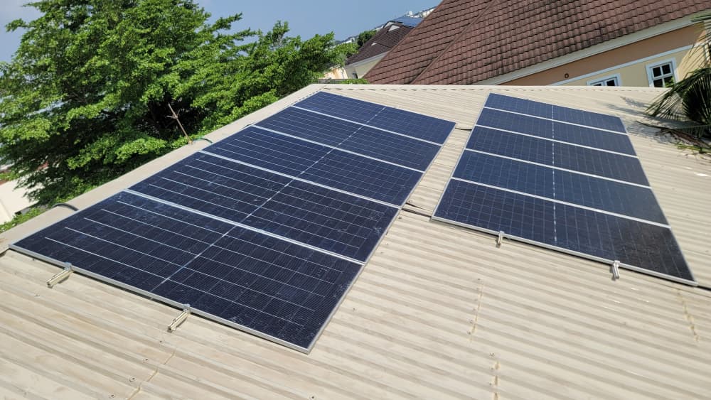 Solar panel installation by ALLWELL POWER OPTION LIMITED